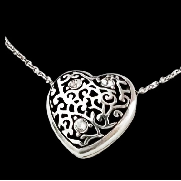 BRIGHTON ANATOLIA CRYSTAL HEART REVERSIBLE NECKLACE - Picture 4 of 6